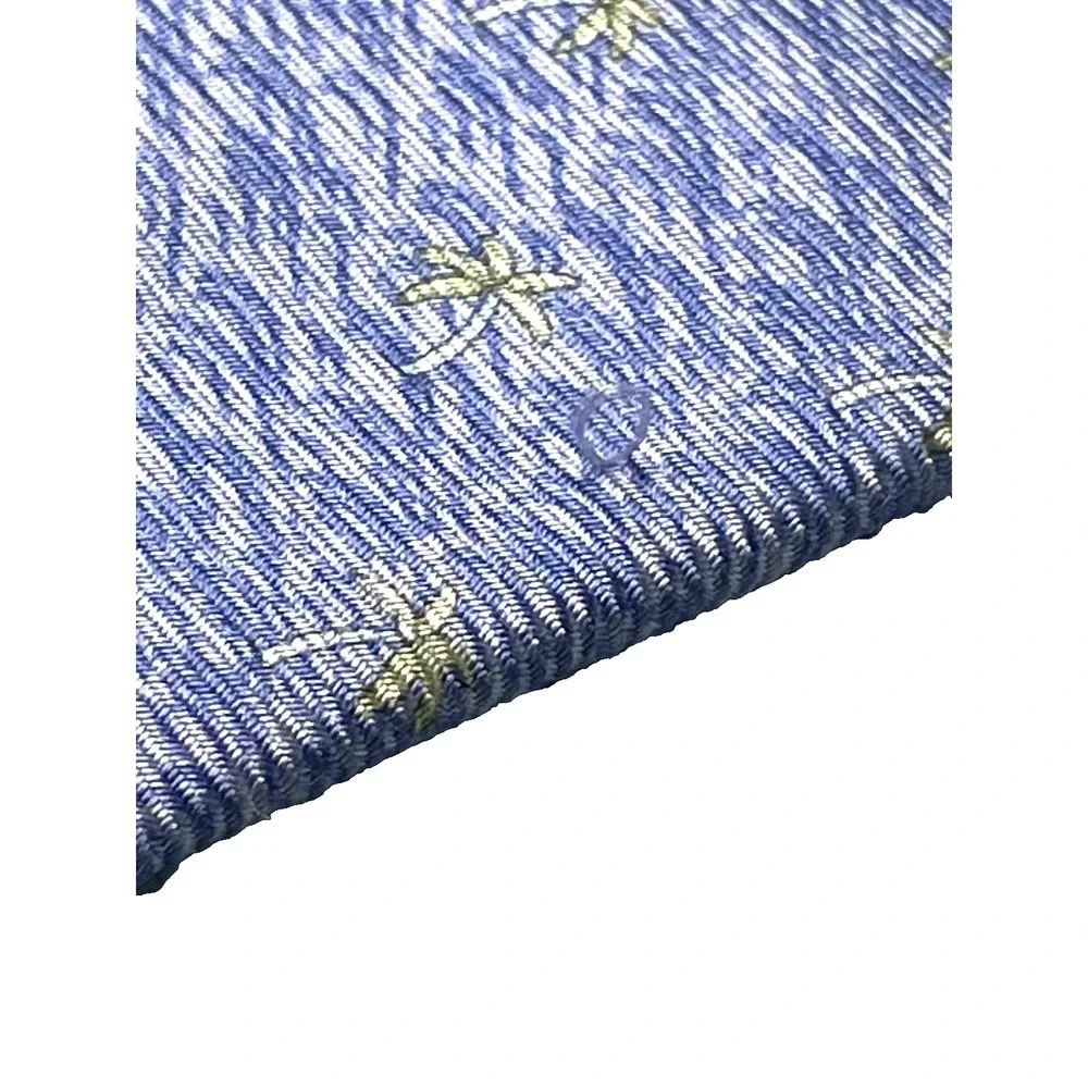 TOMMY HILFIGER BLUE LIME PALM TREES‎ DESIGN SILK TIE / NECKWEAR 60